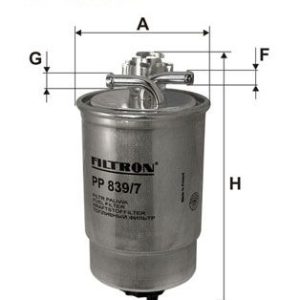 FI PP839/7 Filtr palivový FILTRON FI PP839/7 Filtr palivový FILTRON