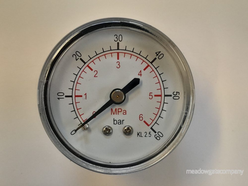 Manometr 1/8" 0-60 barů MZ 50mm, plast zadní 735284