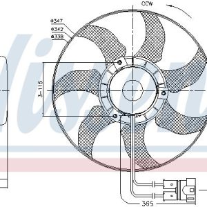 Ventilátor chladiče NISSENS 85749 Ventilátor chladiče NISSENS 85749
