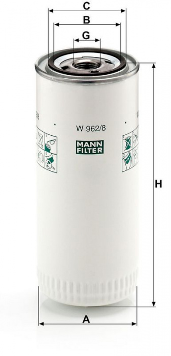 Olejový filtr MANN W962/8 (MF W962/8)