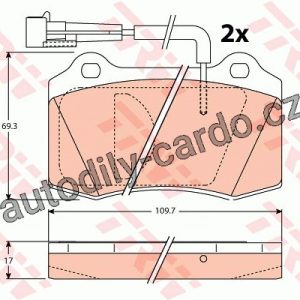 Sada brzdových destiček TRW GDB1191 – CHRYSLER (USA), LANCIA Sada brzdových destiček TRW GDB1191 – CHRYSLER (USA), LANCIA