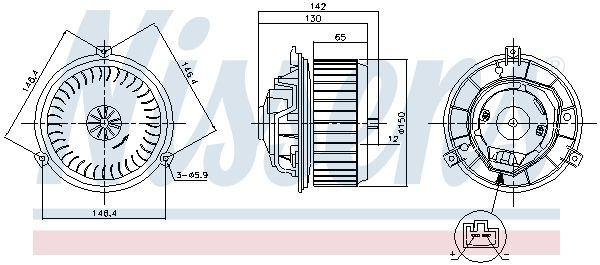 Vnitřní ventilátor NISSENS 87249 Vnitřní ventilátor NISSENS 87249