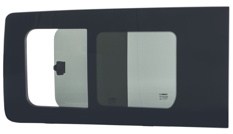 Okno posuvné boční pro VW Caddy Maxi (2021+, levá zadní strana, 830 × 470 mm) 317378