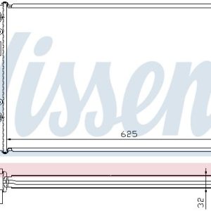Chladič motoru NISSENS 652551 Chladič motoru NISSENS 652551