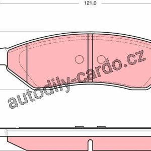 Sada brzdových destiček TRW GDB3346 – DAEWOO EVANDA Sada brzdových destiček TRW GDB3346 – DAEWOO EVANDA