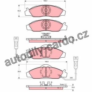 Sada brzdových destiček TRW GDB3134 – DAEWOO MUSSO, SSANGYONG MUSSO, KORANDO Sada brzdových destiček TRW GDB3134 – DAEWOO MUSSO, SSANGYONG MUSSO, KORANDO